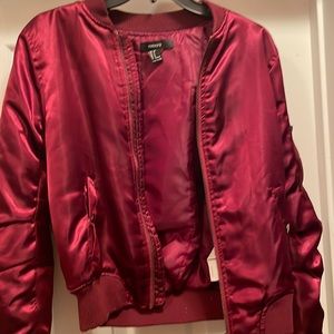 Burgundy Bomber Jacket